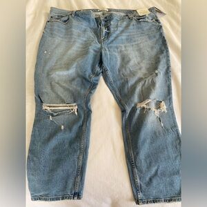 A&F Distressed Blue Skinny Jeans